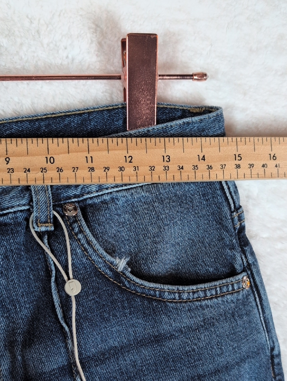 198-Liu-jo Style High-Rise Straight Jeans - Blue Denim‎ - Picture 4 of 9